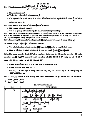 Đề ôn tập môn Toán Lớp 9 - Đề số 13 (Có đáp án)